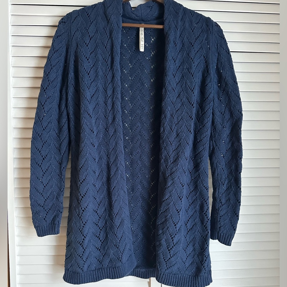 Women's Navy Knit Cardigan